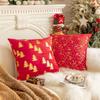45X45Cm Christmas Tree Throw Pillow Cover Snowflake Plush Cushion Cover Christmas Party Decor Home Decorative Pillowcase