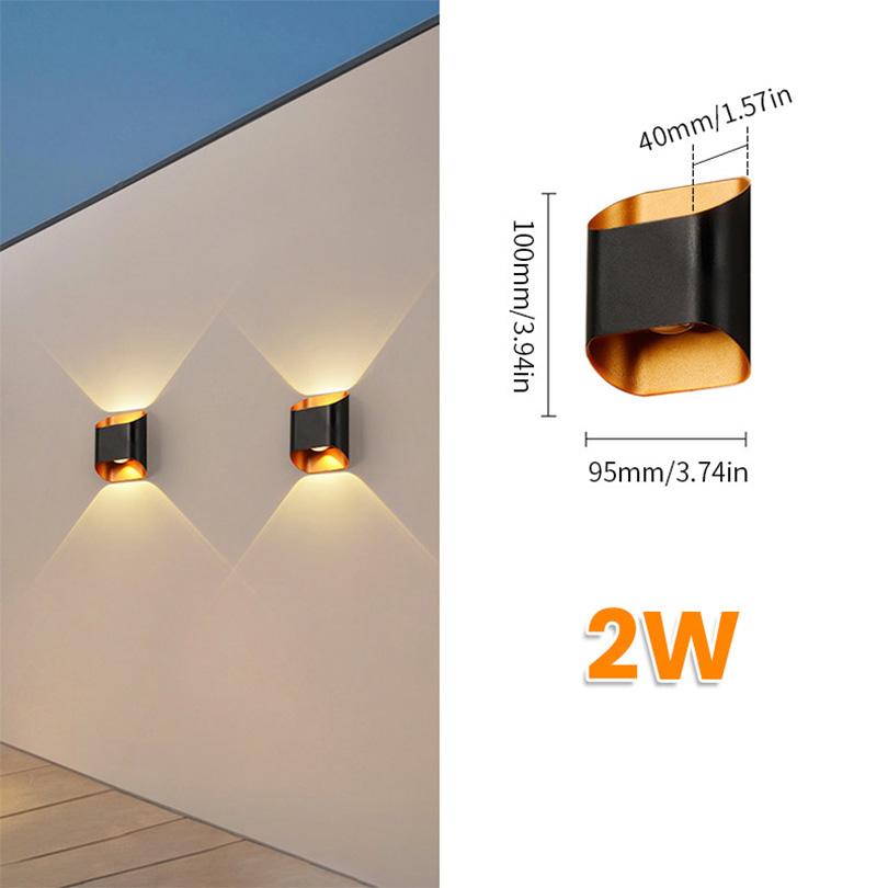 

Aluminium LED Wall Lamp Waterproof IP55 Indoor Outdoor Lamp Garden Lights for Living Room Hallway Bedroom Decor Cold White