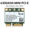 6300 AGN PCI-E Half-Height Wireless Network Card - WiFi Adapter for PC/Desktop, Dual-Band High-Speed WiFi