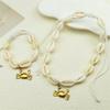 Sea Turtle Fish Crab Bracelet Necklace For Women Girls Hot Summer Manta Ray Bohemian Handmade String Rope Chains Female Jewelry