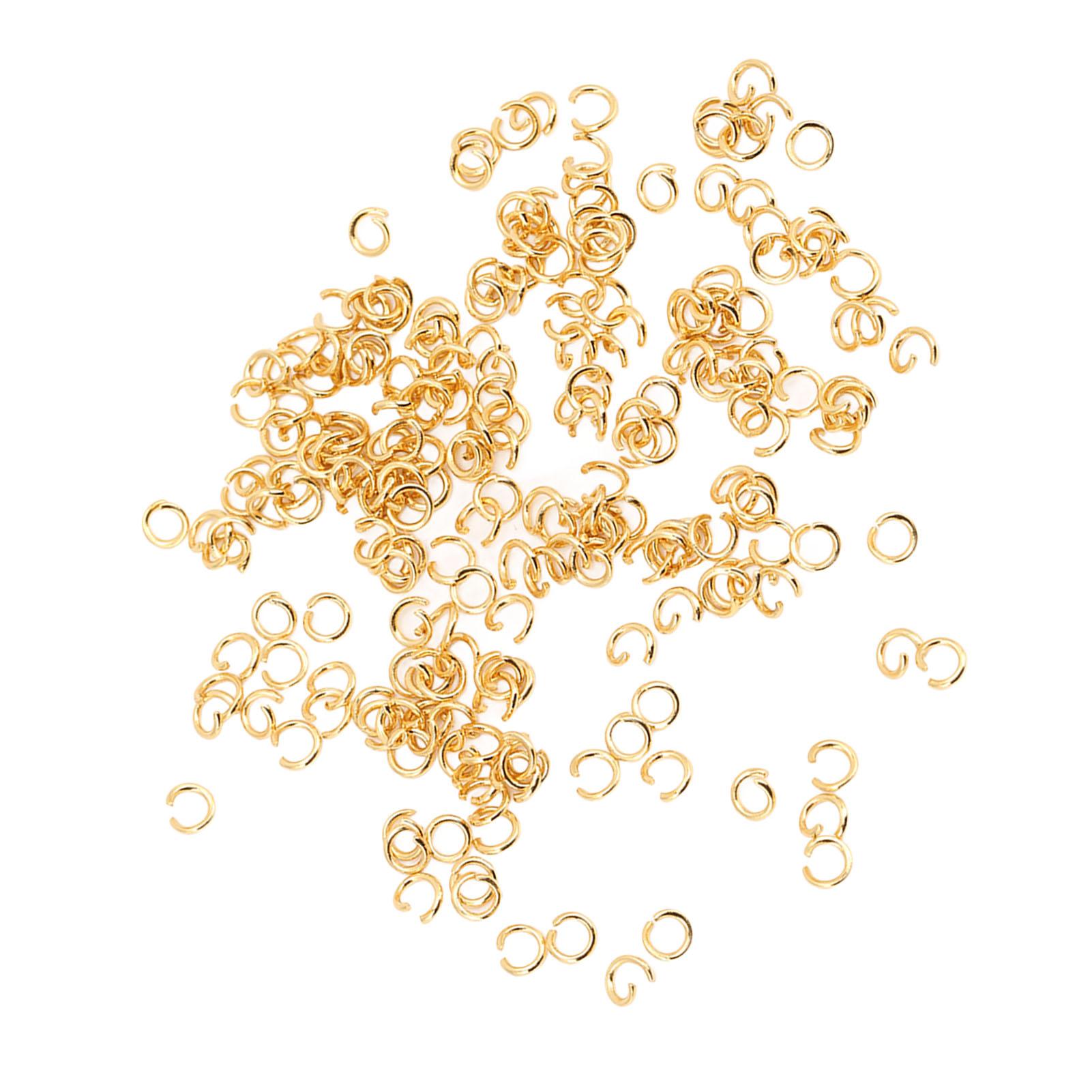 

200 шт. Кольца для прыжков Многоцелевые из нержавеющей стали Золотое открытое кольцо для прыжков DIY Пряжка для соединения ювелирных изделий