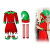 Children's Christmas Outfit Boys And Girls Santa Claus Suit Red Long Sleeve