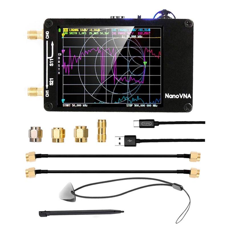 HW3.6 10KHz-1.5Ghz Network Analyzer Kit SD Card Slot Supprt 32G Digital Tester Measuring S Parameter,Smith Chart,