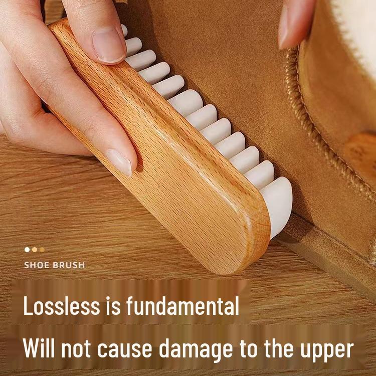 Suede and Nubuck Shoe Brush with Eraser for Leather and Rubber Surfaces