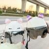 2Pcs Cute Motorcycle Helmet Bear‘s ’Ears with Bow Motocross Electric Bike Helmet and Car Steering Wheel Decroation Accessories Driving Styling