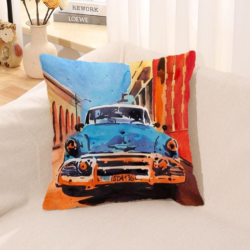 

Cushion Cover Watercolor Car Pillow Room Decor Case 40x40cm