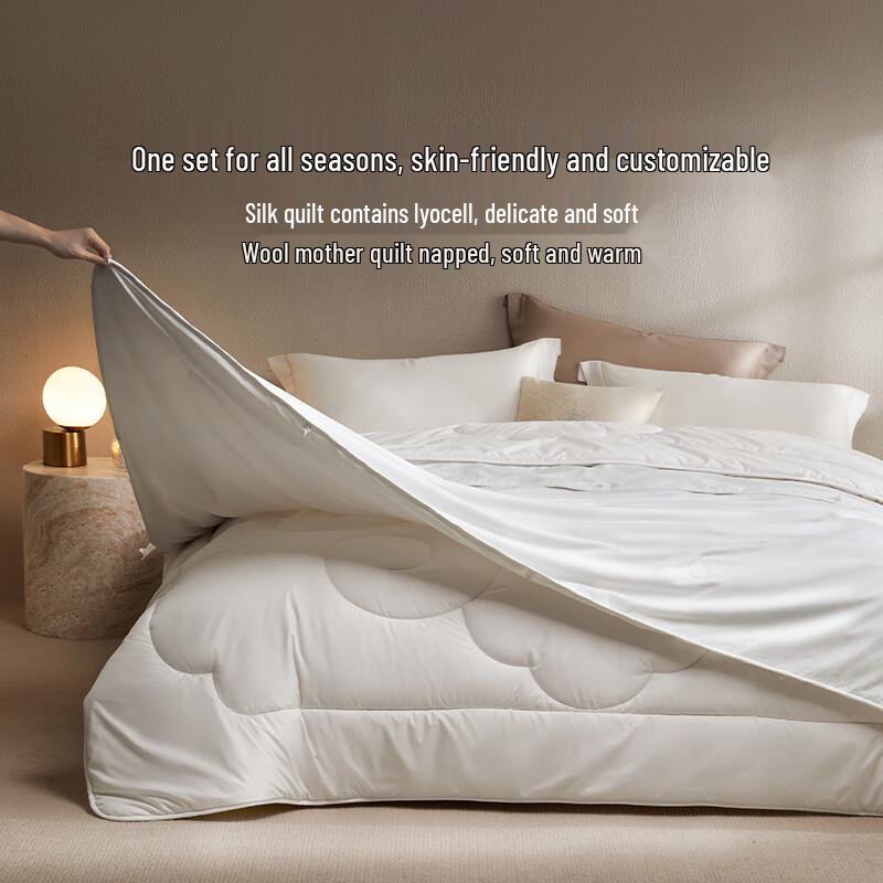 LUOLAI Silk-Wool 2-in-1 Duvet Set