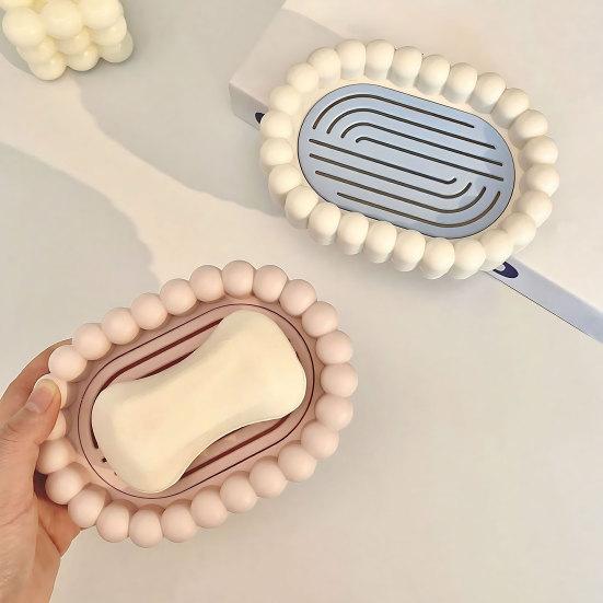 Yousheng Soap Box, with Hollow Drainage Layer Design, Matte Surface Soap Holder, for Home And Dormitory