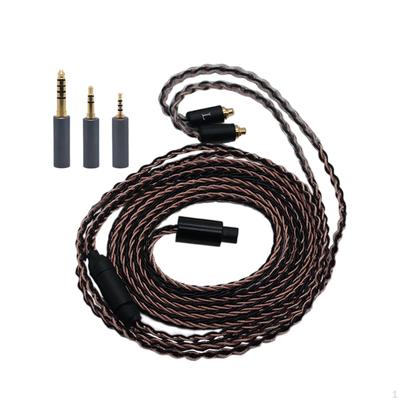 8žilový kabel pro sluchátka, snadno se používá, 120cm hudební příslušenství, profesionální měděná náhrada