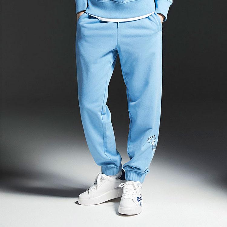 New MLB Paisley Knitted Sweatpants Unisex Blue 3APTI0126-07BLL