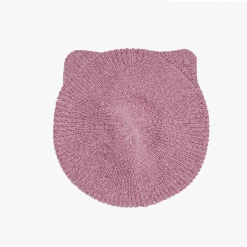 Women's New Knitted Dome Hat Wide Edge Face Showing Small Casual Sports Headband Korean Style Wool Bag Head Hat