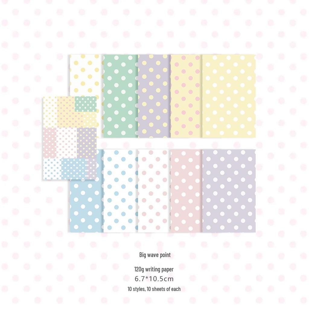 Super Thick Dot Pattern Sticky Notes for Journals - Non-Adhesive Collage Paper, M5 Inner Pages, Book Planner