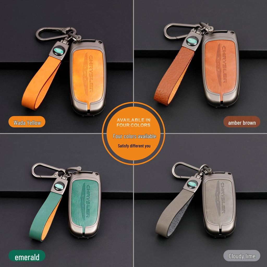 Chrysler 300C Genuine Leather Key Case for 2012-2016 Models, Sebring, Grand Voyager