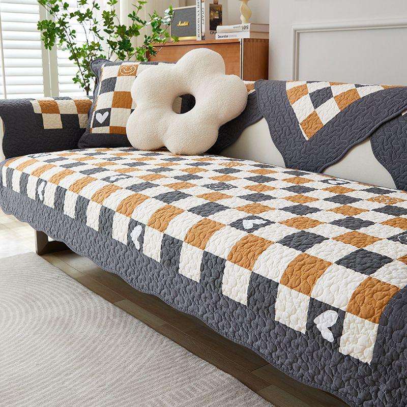 

Подушка для дивана в корейском стиле с мелким цветочным рисунком, всесезонная, из обычных тканей, нескользящая, хлопковая, летняя, простая, из стираного хлопка, новинка Olivenger Pillowcase 45*45 (excluding pillow core)