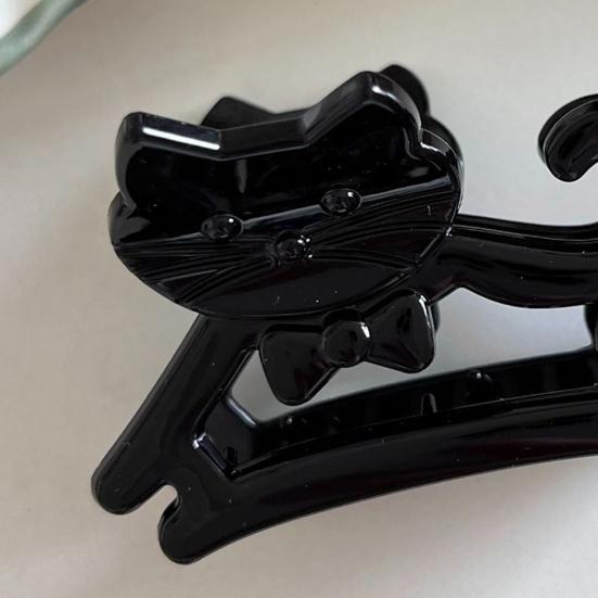 Hair Claw Cat Shape Stable Anti-Slip Design Hair Clip Back Head Large Hair Claw Lightweight Half-Tied Hair Accessory