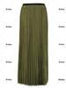 Plus Size Women's Two-Piece Pleated Satin Skirt and Top Set