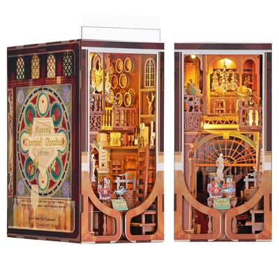 MiniCity DIY Book Nook Dollhouse 3D Miniature House BookNook Wood Craft Bookend Decoration with Perfect Gift for Teens and Adults Twenties Kit, Kit,