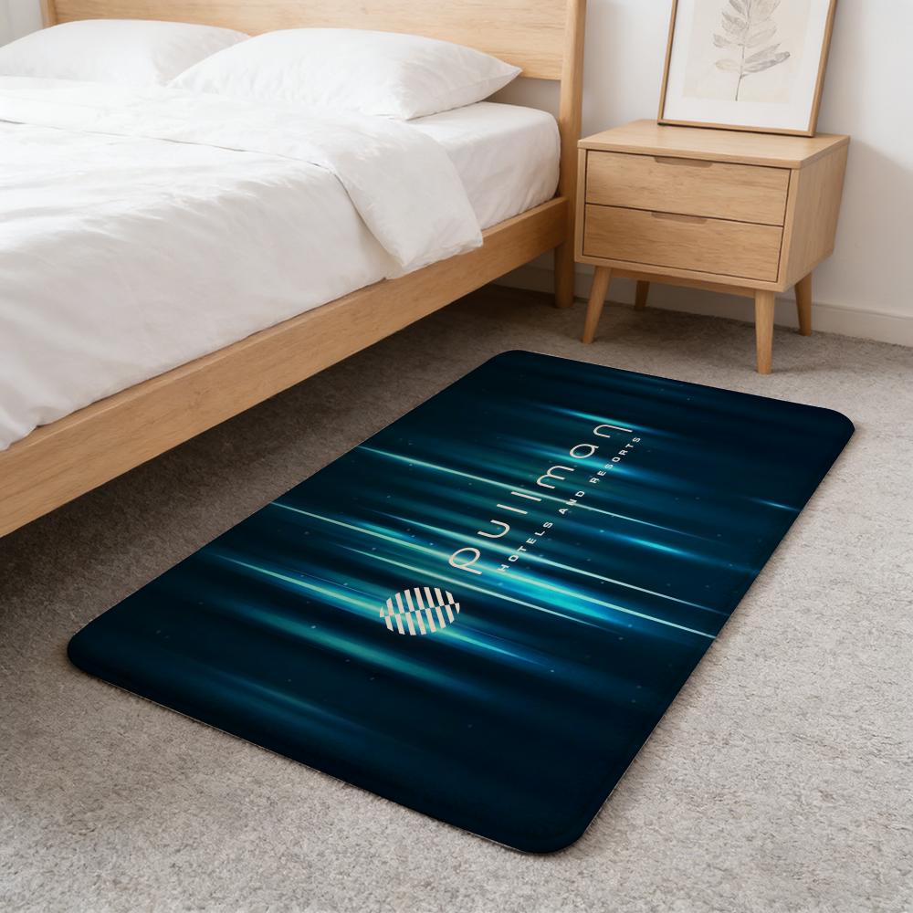 Fashion p-Pullman H-Hotel Floor Mat Flannel Door Mat Non-Slip Absorbent Washable Indoor Home Rug