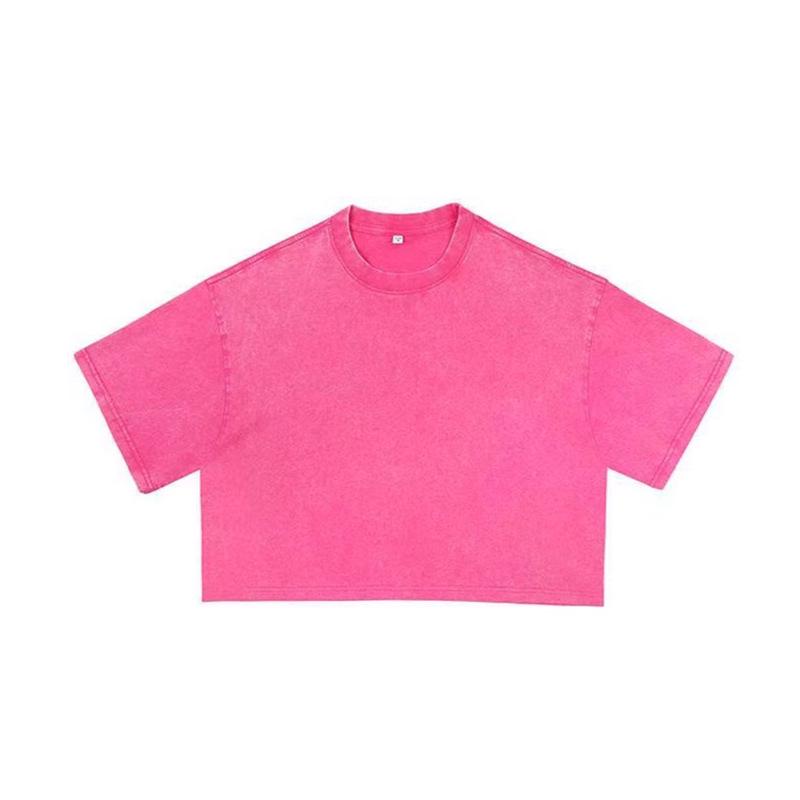 Trendy Loose-Fit Crop Top for Plus-Size - Short-Sleeved Sports T-Shirt