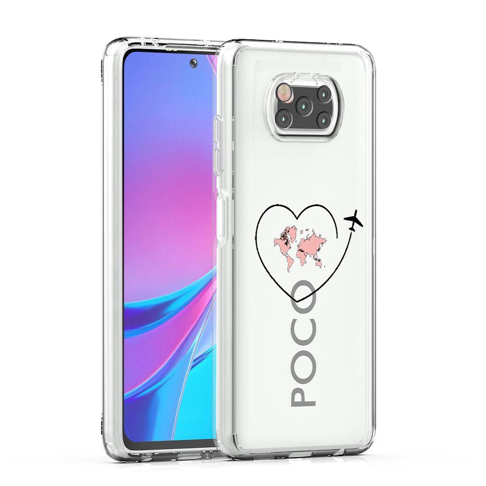 

Чехол для телефона для Xiaomi Poco X6 X5 NFC X3 F6 F5 Pro F4 F3 M3 14 13T 12T 13 Lite 11 Mi 5G Обложка Мультяшная Карта мира Пейзаж Направление Poco M3