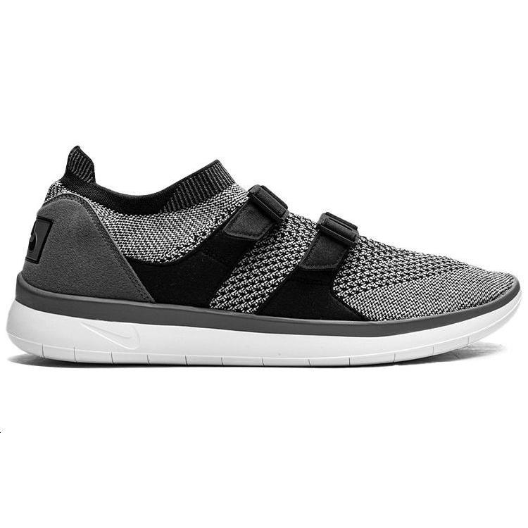 New Nike Air Sock Racer Flyknit 'White Black Dark Grey' 898022-100