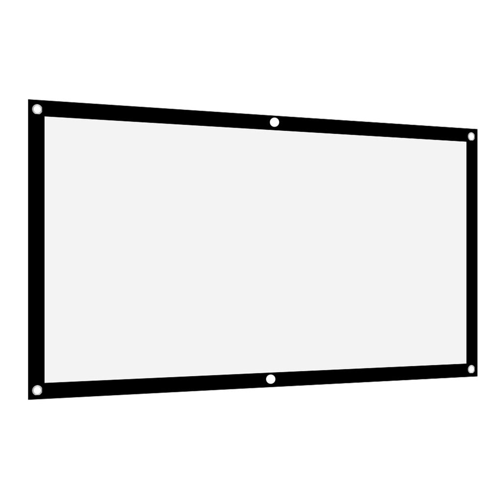 16:9 Thicken Portable Non Crease Soft White Polyester Projector Curtain Projection Screen 1.4-2.3 Meters Viewing Distance (40in )
