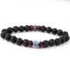 Popular Coconut Chip Volcanic Stone Bracelet Imitation Obsidian Yoga Energy Black Glitter Stone Bracelet