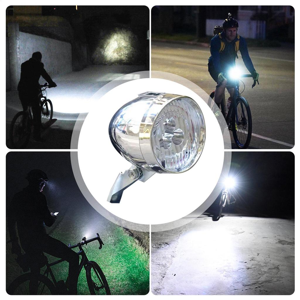 Bicycle Headlight 3 Led Bulbs Cycling Front Light Riding Rechargeable Safety Bright For Riding Night Retro Trends Classic Bikes