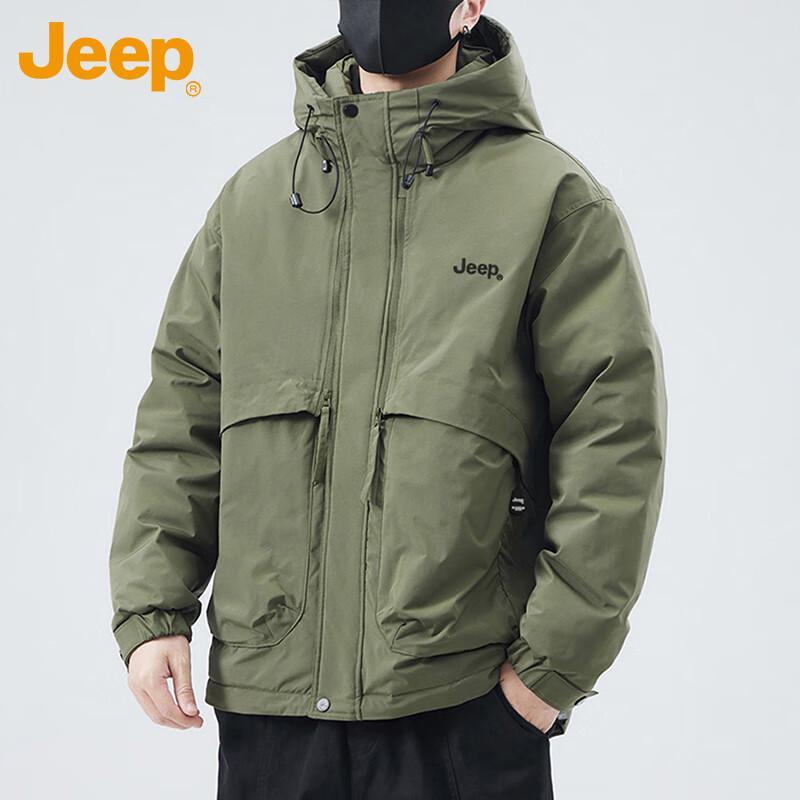 Jeep Men's Hooded Casual Workwear Jacket