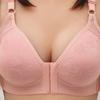 Women's Underwear Large Size Front Buttoned Bra Thin Without Steel Ring Gathered Anti-sagging Breathable and Comfortable