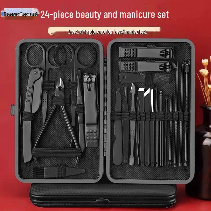 Stainless Steel Nail Clippers Set for Hands and Feet - Includes Dead Skin Remover and Hawkbill Pliers.