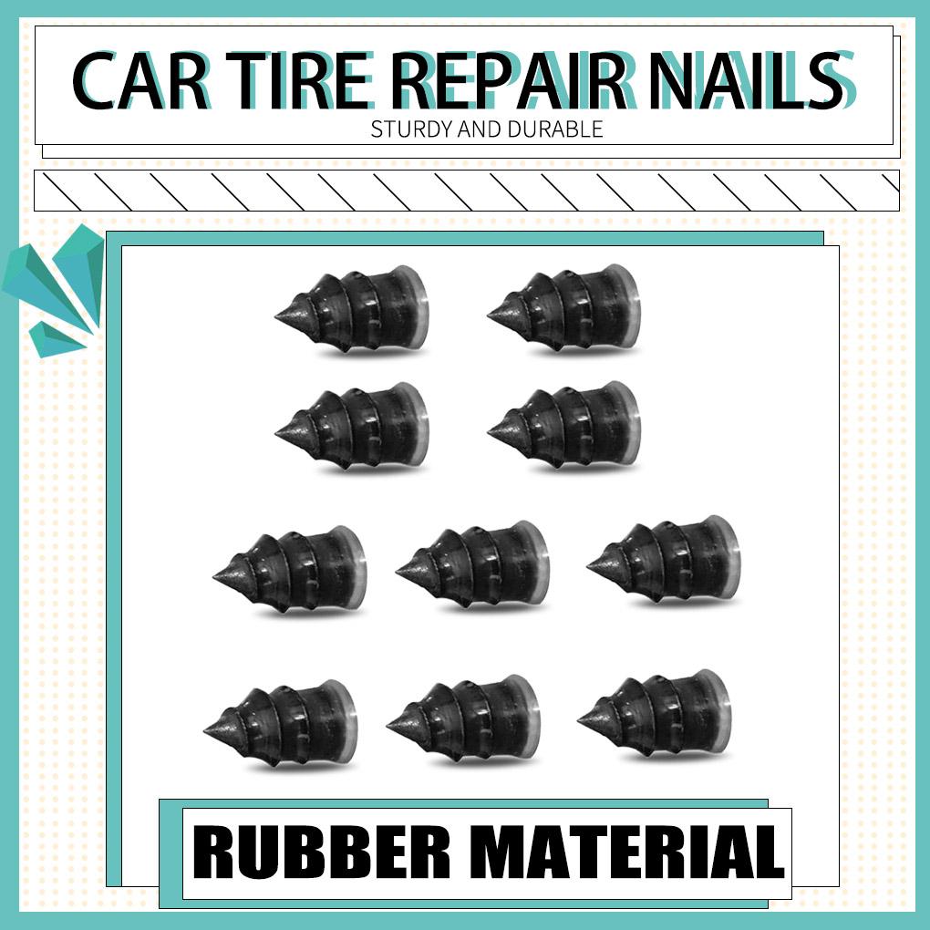 10 Pieces Vacuum Tyre Repair Nail Wear-resistant Leakproof Waterproof Tire Screws High Strength Tyre Patches Car Scooter