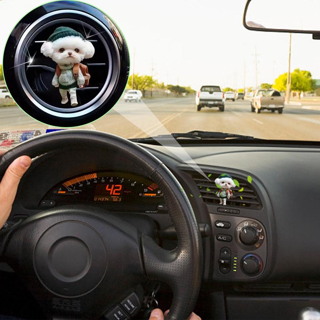Car Air Freshener Vent Clip Cute Dog Scent Diffuser Air Freshener Car Outlet Charm For Truck Sedan Pickup SUV RV Dashboard