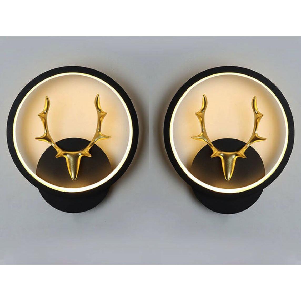 

Abs Plastic Pack Of 2 Tricolor Led Home Decor Fancy Wall Indoor/Outdoor Decorative Lights For Bedroom,Living Room,Kitchen(Warm+Natural+Coolwhite)