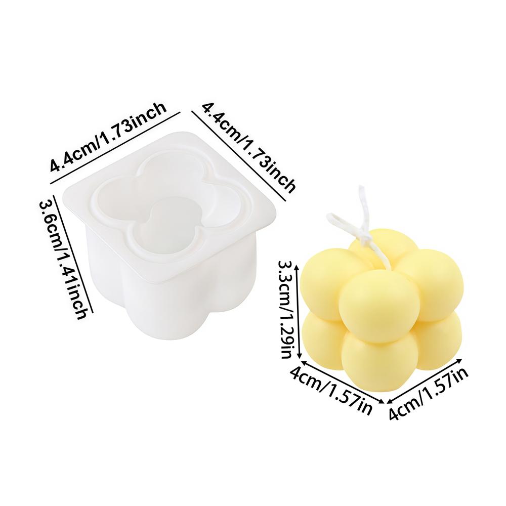 

Christmas Holly Leaf Bubble Candle Silicone Mold Handmade Aromatherapy Gypsum Clay Making Shaped Candle Xmas New Year Gift Mold