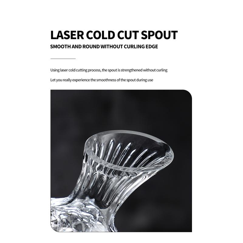 High Grade Crystal Glass 360 Rotating Decanter Tumbler 1500ml Decanter Wine Dispenser Aerator Mirror Jug Gift Bar Decoration