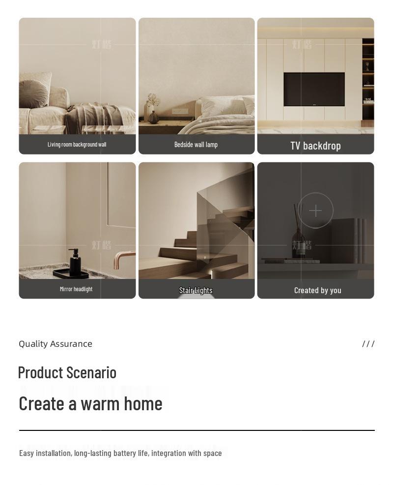 Lux Rechargeable LED Wall Lamp for Living Room & Bedroom – Sleek Linear Design, No Wiring Needed