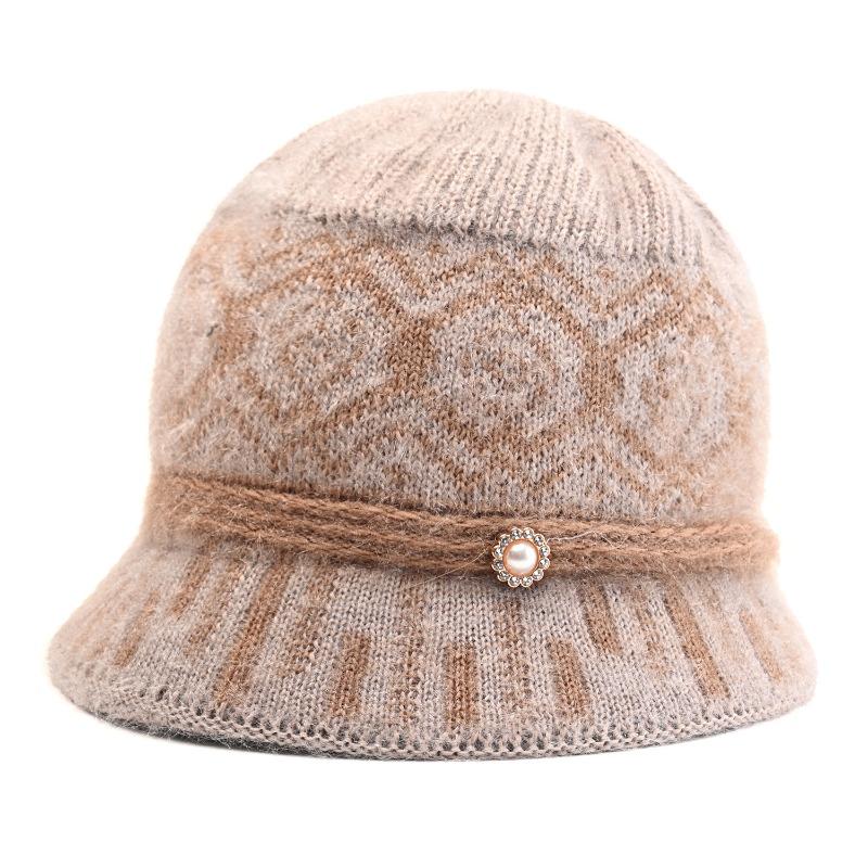 Hat Winter Lady Fleece Warm Knitted Wool Hat Old Hat Fleece Ear Protector