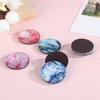 Custom Marble Pattern Crystal Glass Fridge Magnet with Flowing Sand Design