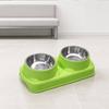 Elevated Cat Bowl Stainless Steel Double Pet Dishes Raised Feeding Set Food Water Holder for Indoor Kitten