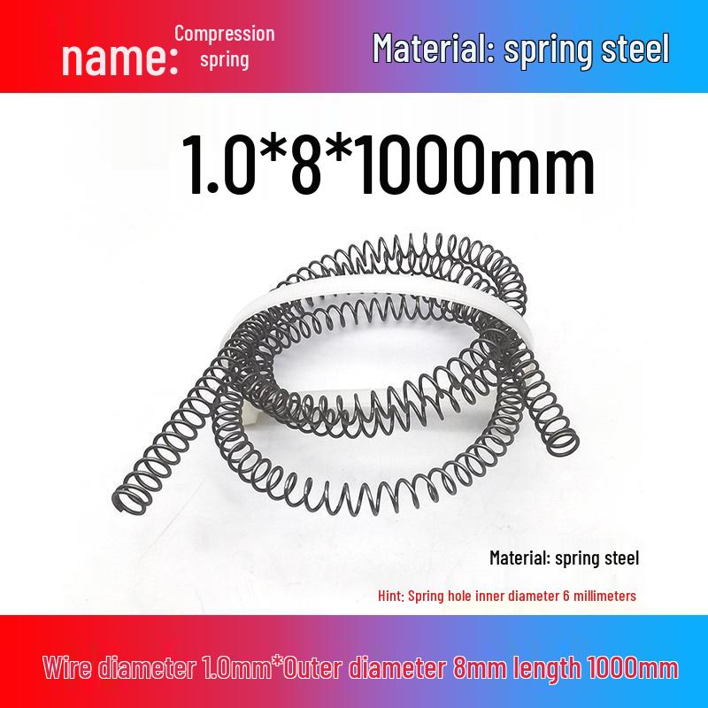Spring Wire: 1m Long, Soft Pressure, Manganese Steel, 0.3-4.5mm Diameter, Yellow Compression Return.