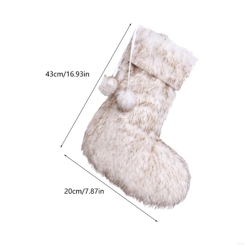 Faux Furs Holiday Hanging Sock Elegant Designs Fireplaces Mantels Decorative