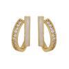 Korean Minimalist Diamond-Inlaid Double-Layer French Luxury Stud Earrings