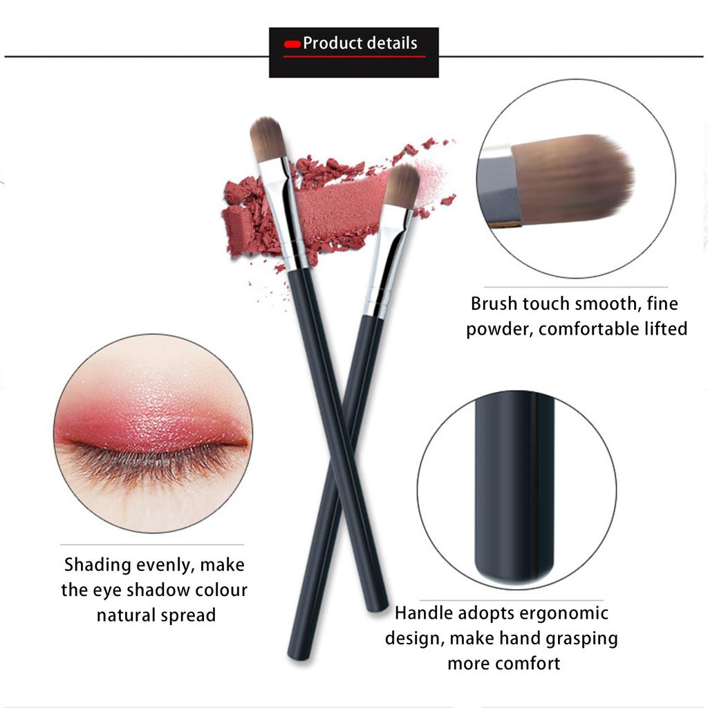 Kurzstieliger Pinsel, Pinsel mit weichen Borsten, Lidschattenpinsel, Lippenpinsel, Tragbare Schönheits- und Make-up-Werkzeuge