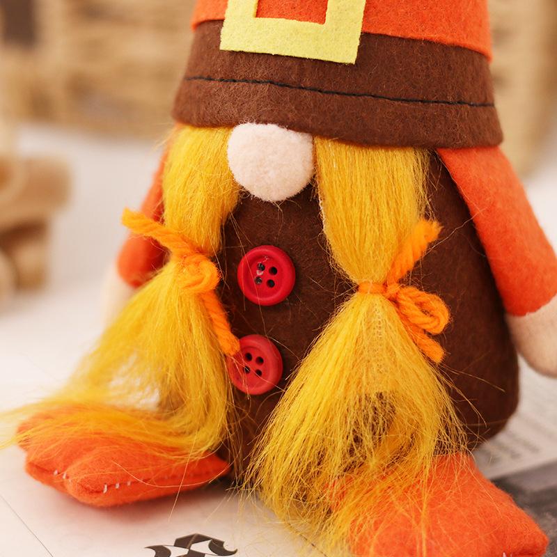 Halloween Decorations - Cute Wind-up Turkey Faceless Old Man Figurines for Party Decorations - Thanksgiving Party Doll Ornaments