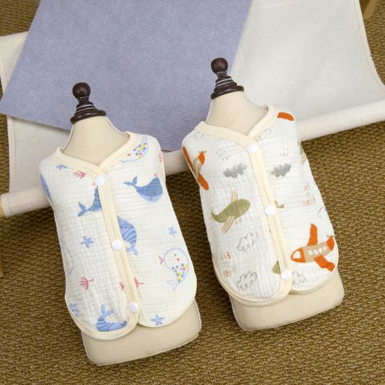 Haustier Ärmelloses Shirt Frühling Sommer Cartoon Wal Flugzeug Druck Haustier Tanktop Kleine Hunde Katzen Atmungsaktive Baumwollkleidung Kostüm Outfit Bekleidung
