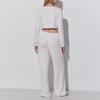 European and American fashion knitted lapel two-piece set autumn, exquisite pajama set women's sexy and thin loungewear