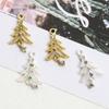 10 Piece Multicolor Christmas Tree Charms Pendant Bracelet Making Pendant Necklace DIY Anklet Earrings Jewelry Findings, 27x15mm