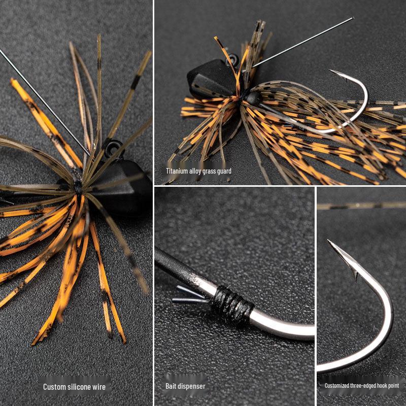 Pro-Level Titanium Bass Weed Guard Jig Hook