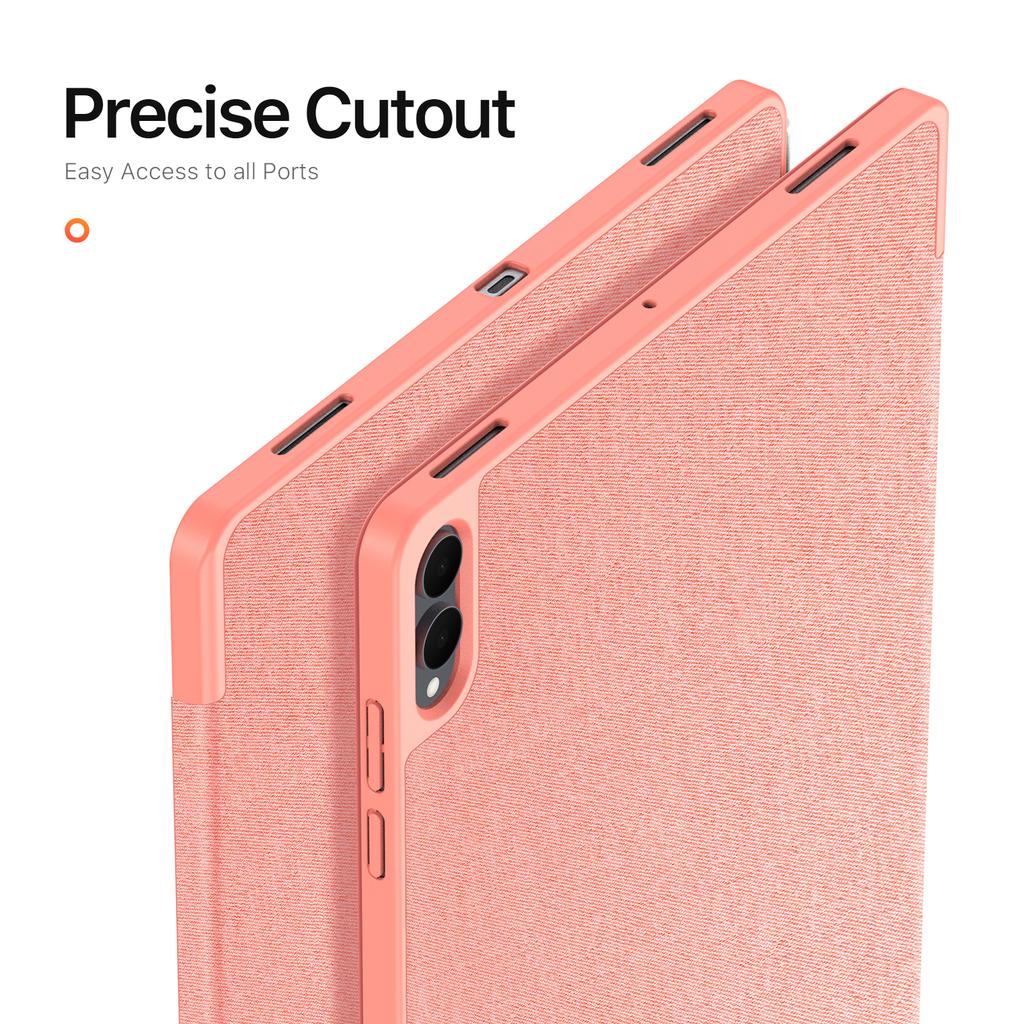 For Samsung Galaxy Tab S11 Ultra Case DUX DUCIS Domo Series Tri-fold Stand PU Leather Tablet Cover